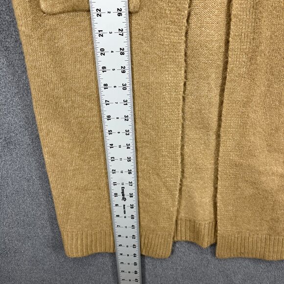 &merci Cardigan women Small Tan Hooded knit open front oversized maxi soft - Picture 10 of 16